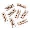 Wooden Craft Pegs Clips, Wheat, 72x10x13mm