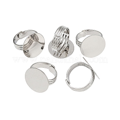 Плоские круглые сеттинги латуни площадку кольцо X-MAK-S033-018P-NF