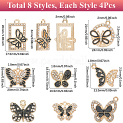 32шт 8 стиля подвески из сплава с эмалью&nbsp;ALRI-SC0001-52