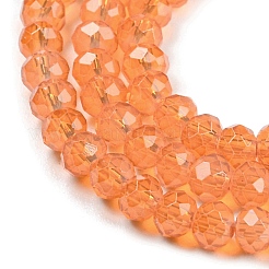 Запекание окрашенные прозрачные стеклянные бусины нити&nbsp;DGLA-A034-J2mm-B03