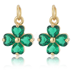 10шт латунные подвески с микропаве и кубическим цирконием&nbsp;KK-BBC0020-41