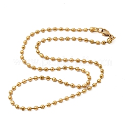 3 мм 304 нержавеющая сталь шариковые цепочки ожерелья для женщин&nbsp;NJEW-B134-09B-G