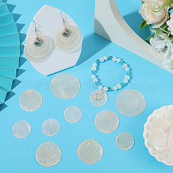 60 шт. 3 стиля подвески из натуральной ракушки капиз&nbsp;SSHEL-SC0001-43