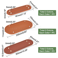 6 шт. овальное длинное дно из искусственной кожи для сумки для вязания&nbsp;FIND-PH0004-68