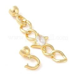 Стойка покрытие латунь проложить прозрачный кубический цирконий застегнуть застежки&nbsp;KK-S384-16G