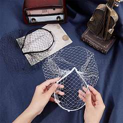 2 шт. 2 цвета свадебная жемчужная сетчатая фата тканевые резинки для волос&nbsp;MRMJ-GF0001-50B