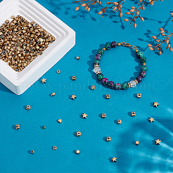 400 шт. 8 стиля гальванизированных немагнитных синтетических гематитовых бусин&nbsp;G-ME0001-01