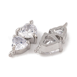 Латунные микропаве прозрачные подвески с фианитом&nbsp;KK-L212-10P