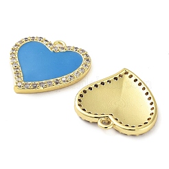 Латунные микропаве прозрачные подвески с фианитом&nbsp;KK-F871-05G