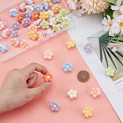 48 шт. 8-цветные пластиковые и смоляные пряжки для обуви&nbsp;HJEW-ME00037