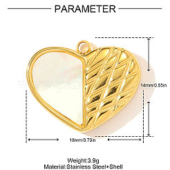 Подвески в виде ракушек из нержавеющей стали 304&nbsp;STAS-OY003-53G