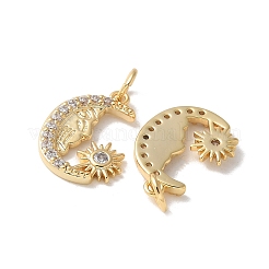 Латунные микропаве прозрачные подвески с фианитом KK-Q031-23G