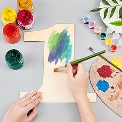 № 1 формы незаконченной древесины ломтиками DIY-GA0001-14