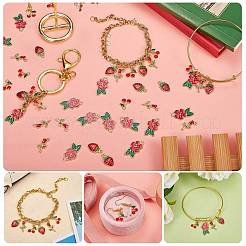 80шт 4 стиля светлые позолоченные подвески из сплава с эмалью&nbsp;ENAM-SZ0004-37