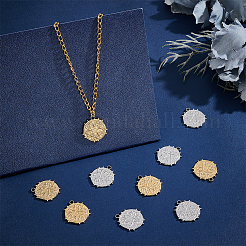 12 шт. 2-цветный ионно-покрытый (IP) кулон из нержавеющей стали 304&nbsp;STAS-UN0049-75