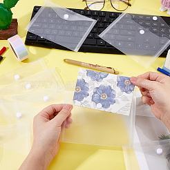 50 шт. прямоугольных прозрачных пластиковых карманов для файлов из полипропилена&nbsp;AJEW-FH0007-15