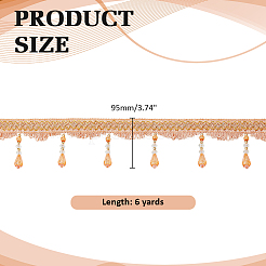 Бахрома из пластика для штор из бисера&nbsp;OCOR-ME0001-23B