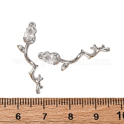 Латунные микропаве прозрачные подвески с фианитом&nbsp;KK-Z112-47S