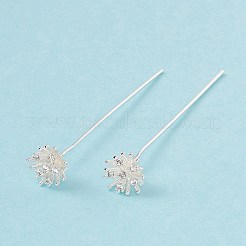 Латунные булавки в виде цветка из прозрачного кубического циркония с микропаве&nbsp;LS-KK-G413-01S