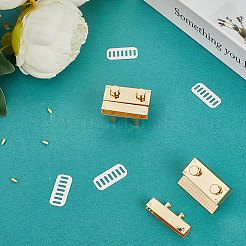 Застежки для кошелька с замком из цинкового сплава&nbsp;PURS-WH20003-001G