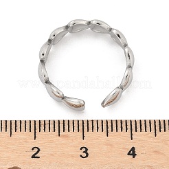 Некорневой 304 нержавеющая сталь кольцо-манжета в форме сердца для женщин&nbsp;LS-RJEW-C045-18P