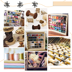 Деревянные пустые катушки&nbsp;LS-WOOD-WH0034-03A