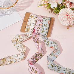 1 комплект полиэстеровой ленты с цветочным принтом&nbsp;OCOR-CY0002-38B