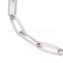 304 нержавеющая сталь скрепки цепи браслеты с подвесками для женщин&nbsp;BJEW-JB11950-01