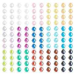 2250шт 15 цвета bicone ab с цветным покрытием экологически чистые прозрачные акриловые бусины&nbsp;TACR-TA0001-51