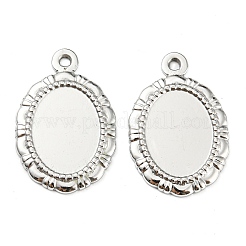 Подвеска-кабошон из не тускнеющей нержавеющей стали 304&nbsp;STAS-I202-12P