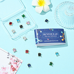 14 шт. 7 цвета латунные подвески с микропаве и кубическим цирконием&nbsp;KK-SC0006-65