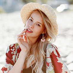 8 шт. 2-х цветные стеклянные бусины и подвески из смолы&nbsp;PALLOY-CA00038