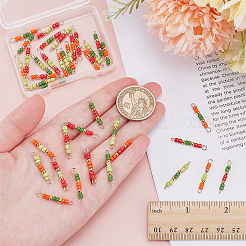 48 шт. 12-цветные стеклянные бусины и латунные бусины-рондели&nbsp;PALLOY-WR00011