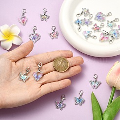 20 шт. 10 стильных подвесных украшений из сплава со стразами&nbsp;HJEW-YW00222