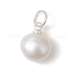 Подвески из натурального культивированного пресноводного жемчуга с двусторонней полировкой и фурнитурой из нержавеющей стали 304.&nbsp;PALLOY-JF05001-02
