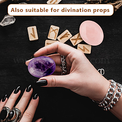 2 шт. 2 стиля натуральных пальмовых камней из аметиста и розового кварца&nbsp;AJEW-GA0007-90B