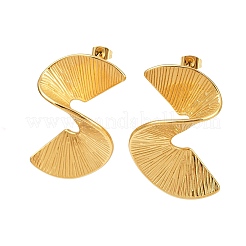 Серьги-гвоздики из нержавеющей стали 304 в форме спирали&nbsp;EJEW-I319-03G