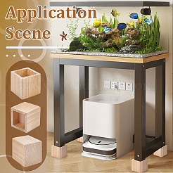 Квадратные деревянные ножки для мебели&nbsp;LS-AJEW-WH0661-19A