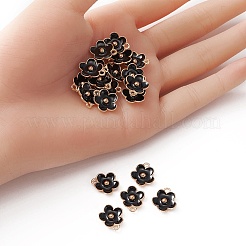 Подвески из эмалевого сплава с покрытием из легкого золота&nbsp;ENAM-YW0002-20E