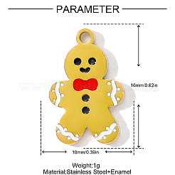 Подвески из нержавеющей стали 304 с эмалью&nbsp;STAS-OY001-72G