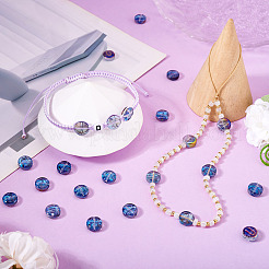 100 шт. 5 вида прозрачных гальванизированных стеклянных бусин с УФ-покрытием&nbsp;GLAA-TA0003-19B