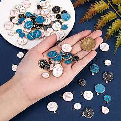 Подвески из эмали и сплава&nbsp;ENAM-SZ0001-14LG-RS