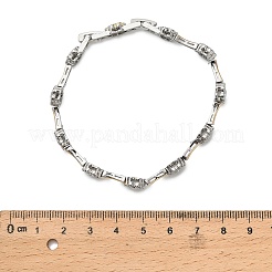 Браслеты-цепочки с цветочным узором из латуни с микропаве из прозрачных кубических цирконий для женщин&nbsp;LS-BJEW-B145-03