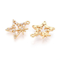 Подвески из латуни с прозрачным фианитом&nbsp;KK-T074-107G