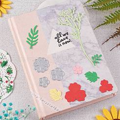 3 шт. 3 стиля листьев и цветов рама из углеродистой стали трафареты для штампов&nbsp;DIY-SZ0004-18