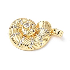 Латунные микропаве прозрачные подвески с фианитом&nbsp;KK-L253-03G