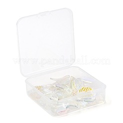 50 шт. 10 стиля прозрачные стеклянные подвески с распылительной росписью&nbsp;GLAA-FS0001-07