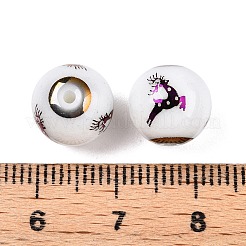 Рождественские непрозрачные стеклянные бусины&nbsp;LS-EGLA-R113-03G