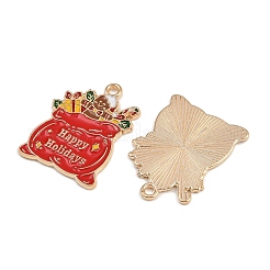 Новогодняя тема сплава эмали подвески&nbsp;LS-ENAM-C031-01G-06