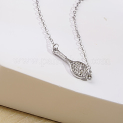 Уникальные ожерелья из нержавеющей стали с подвеской в виде теннисной ракетки для женщин&nbsp;QA5150-2